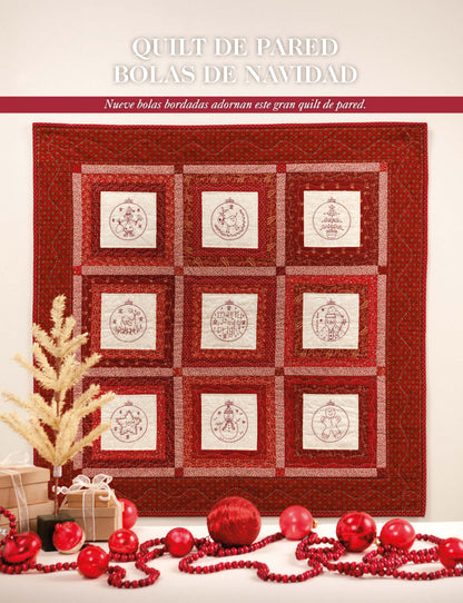 Libro de Patchwork y Bordado para Navidad: 13 Proyectos con Patrones para Decorar y Regalar