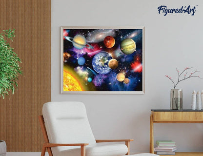 Kit de Punto Diamante Figured’Art "Planetas Vía Láctea" 40x50cm