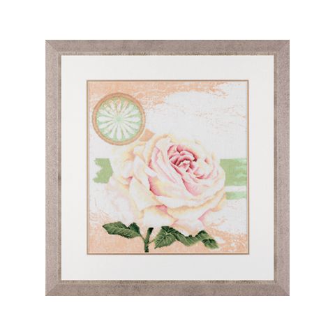 Kreuzstichset „Weiße Rose“ – 34924