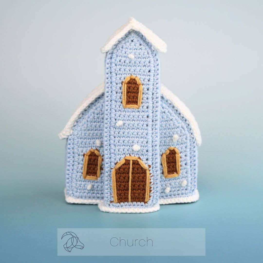 Kit de Ganchillo - Iglesia del Pueblo Navideño - Hardicraft
