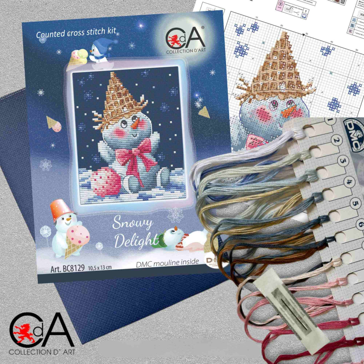 Kit de Ponto de Cruz Collection D'Art "Azevinho de Natal" - BC8146