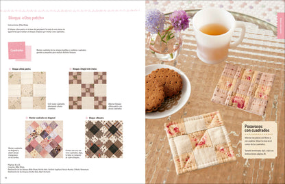 Libro de Iniciación al Patchwork: Curso con 36 Bloques y Más de 40 Proyectos Paso a Paso
