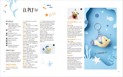 Libro para Tejer Mini Amigurumis: 15 Llaveros de Ganchillo con los Personajes Favoritos de los Niños