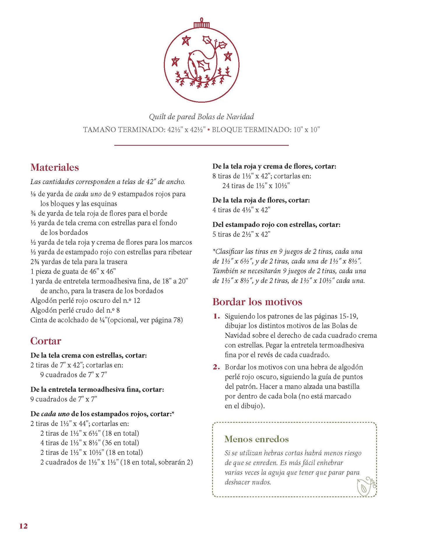 Libro de Patchwork y Bordado para Navidad: 13 Proyectos con Patrones para Decorar y Regalar