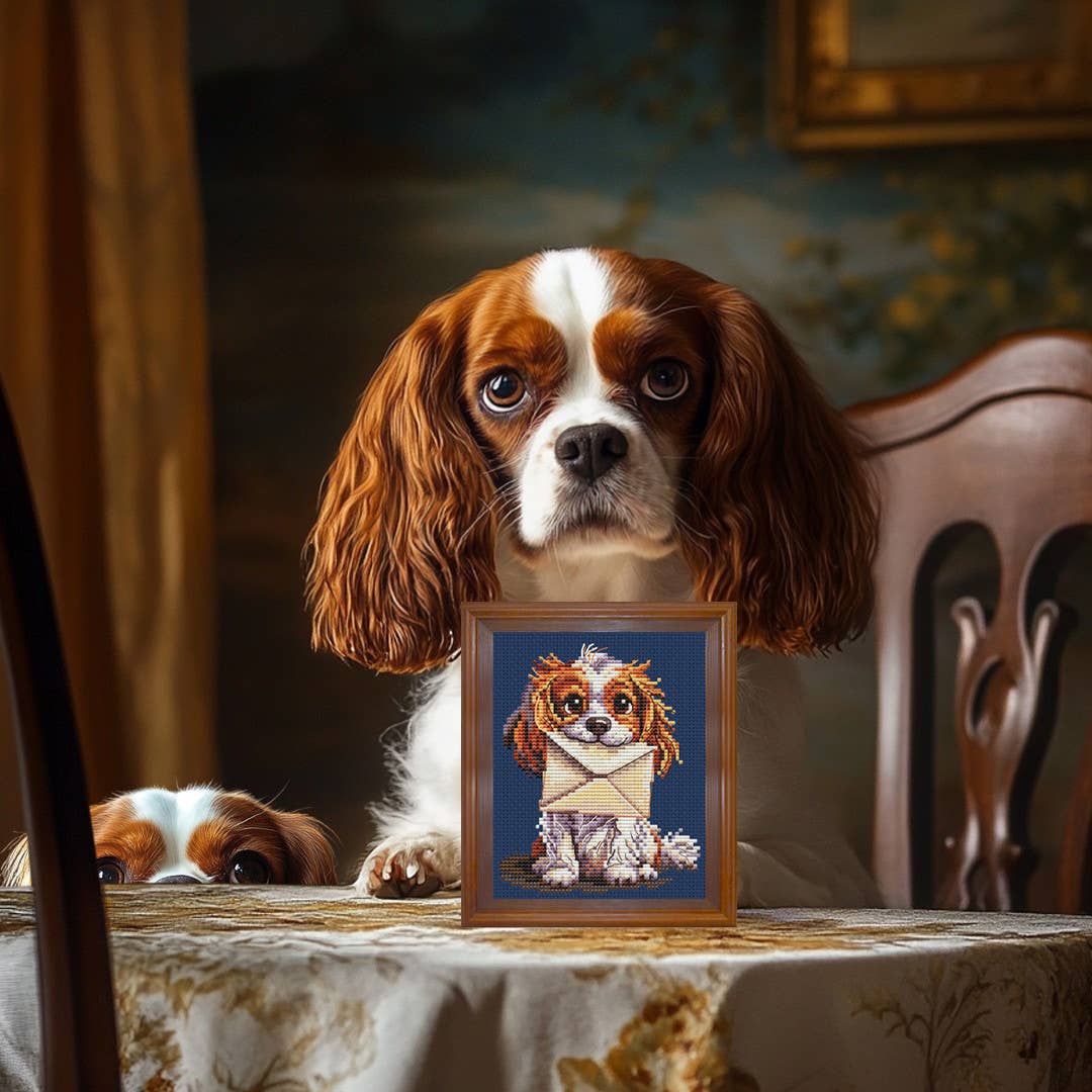 Kit de Punto de Cruz Collection D’Art "Carta de Perro" BC8123