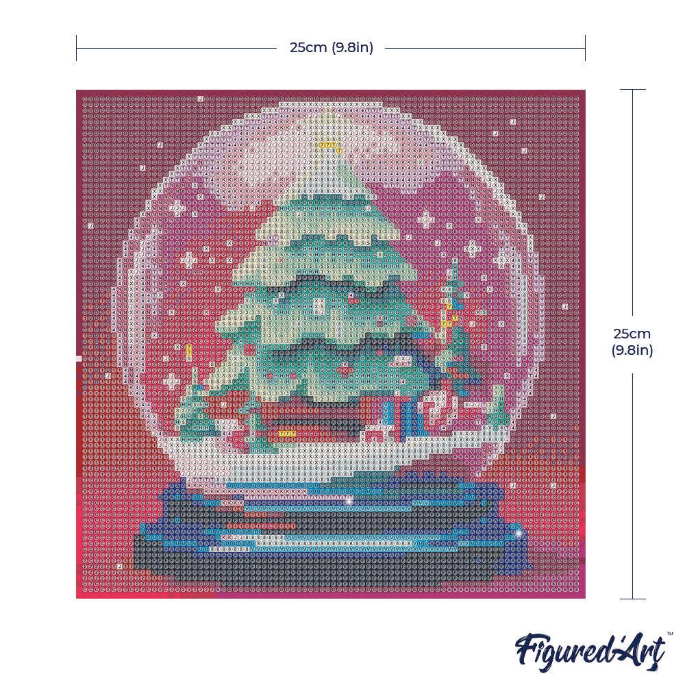 Kit de Punto Diamante Figured’Art "Bola de Nieve" (Lienzo con Bastidor 25×25 cm)