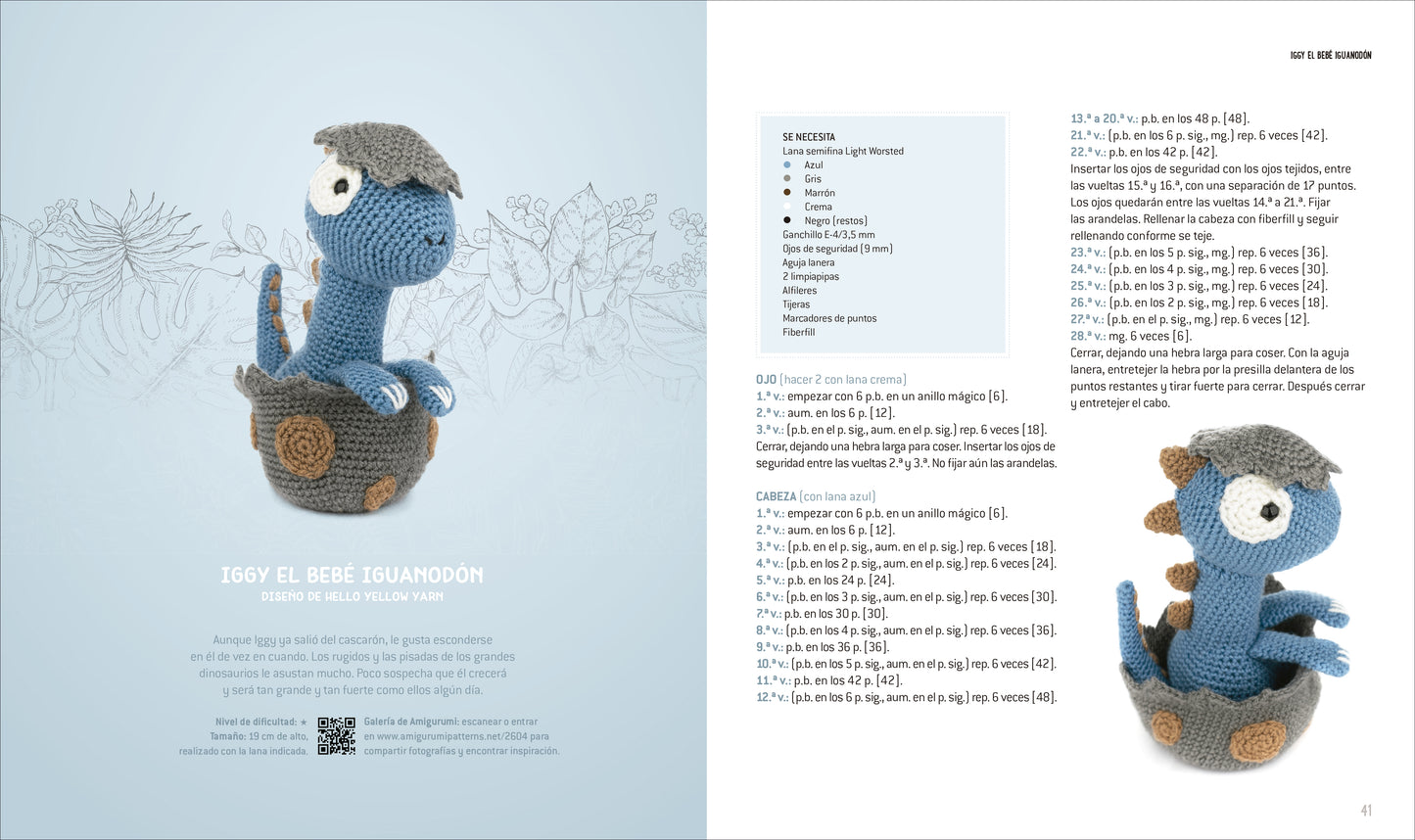 Livro para Tricotar Amigurumi da Pré-História: 14 Dinossauros, Mamutes e Homens das Cavernas a Crochet
