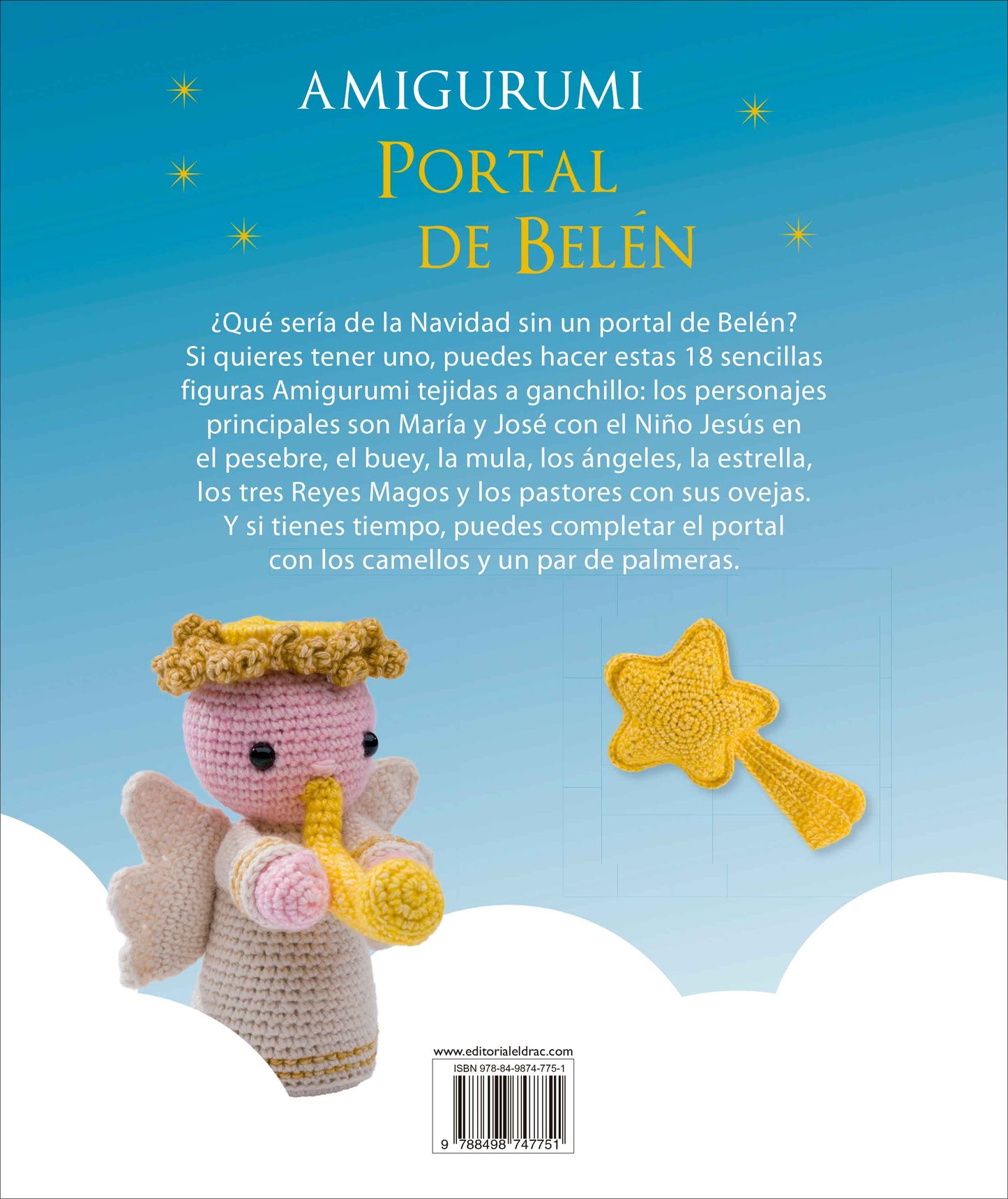Libro para Tejer Amigurumis: Portal de Belén — 18 Figuras Navideñas a Ganchillo