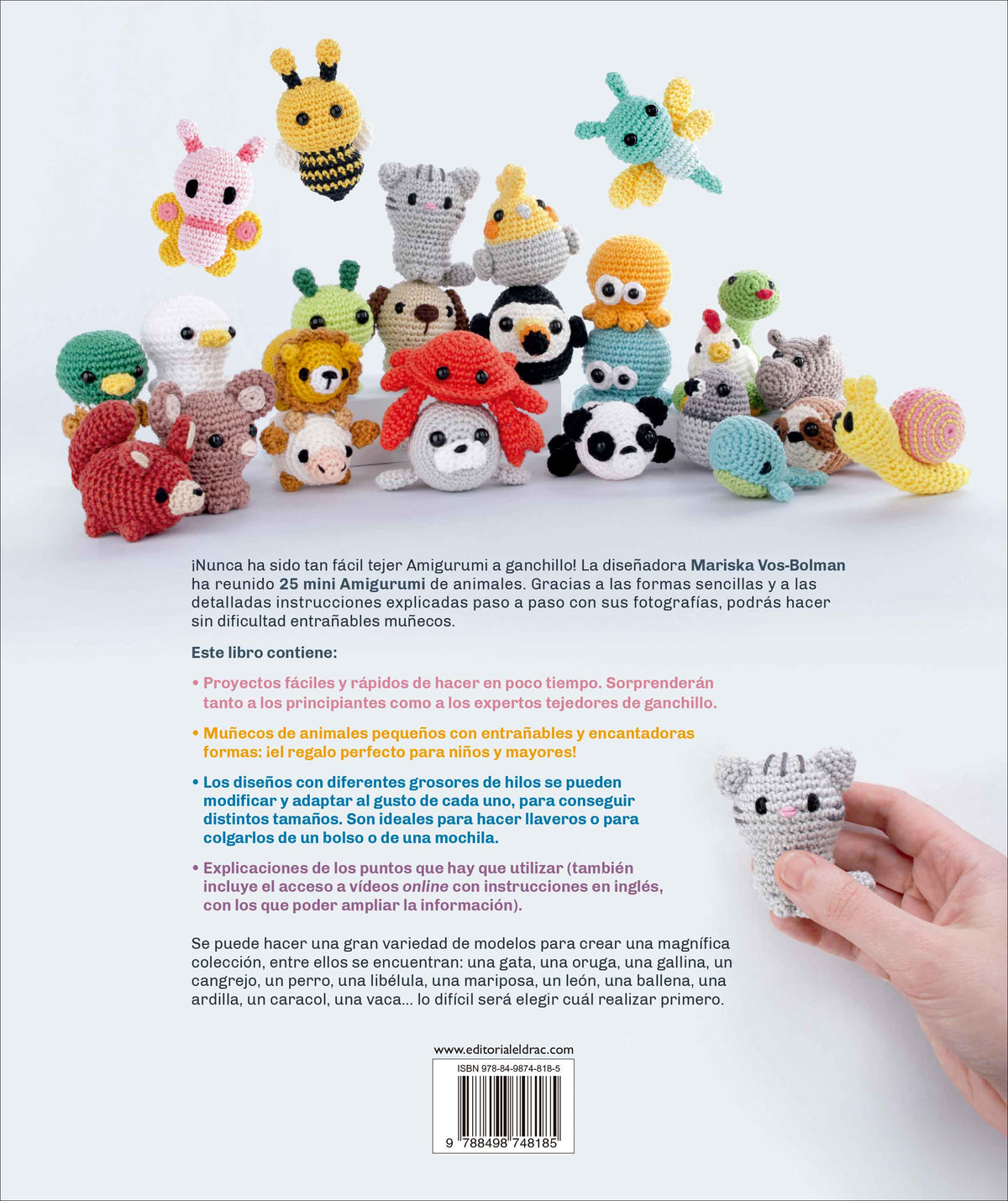 Libro Mini Amigurumi Fáciles y Rápidos: 25 Animales de Ganchillo Paso a Paso
