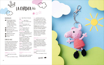 Libro para Tejer Mini Amigurumis: 15 Llaveros de Ganchillo con los Personajes Favoritos de los Niños