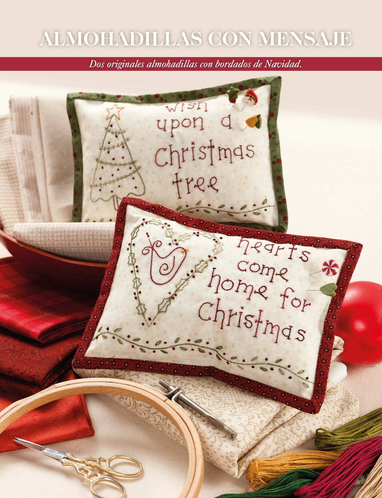 Libro de Patchwork y Bordado para Navidad: 13 Proyectos con Patrones para Decorar y Regalar