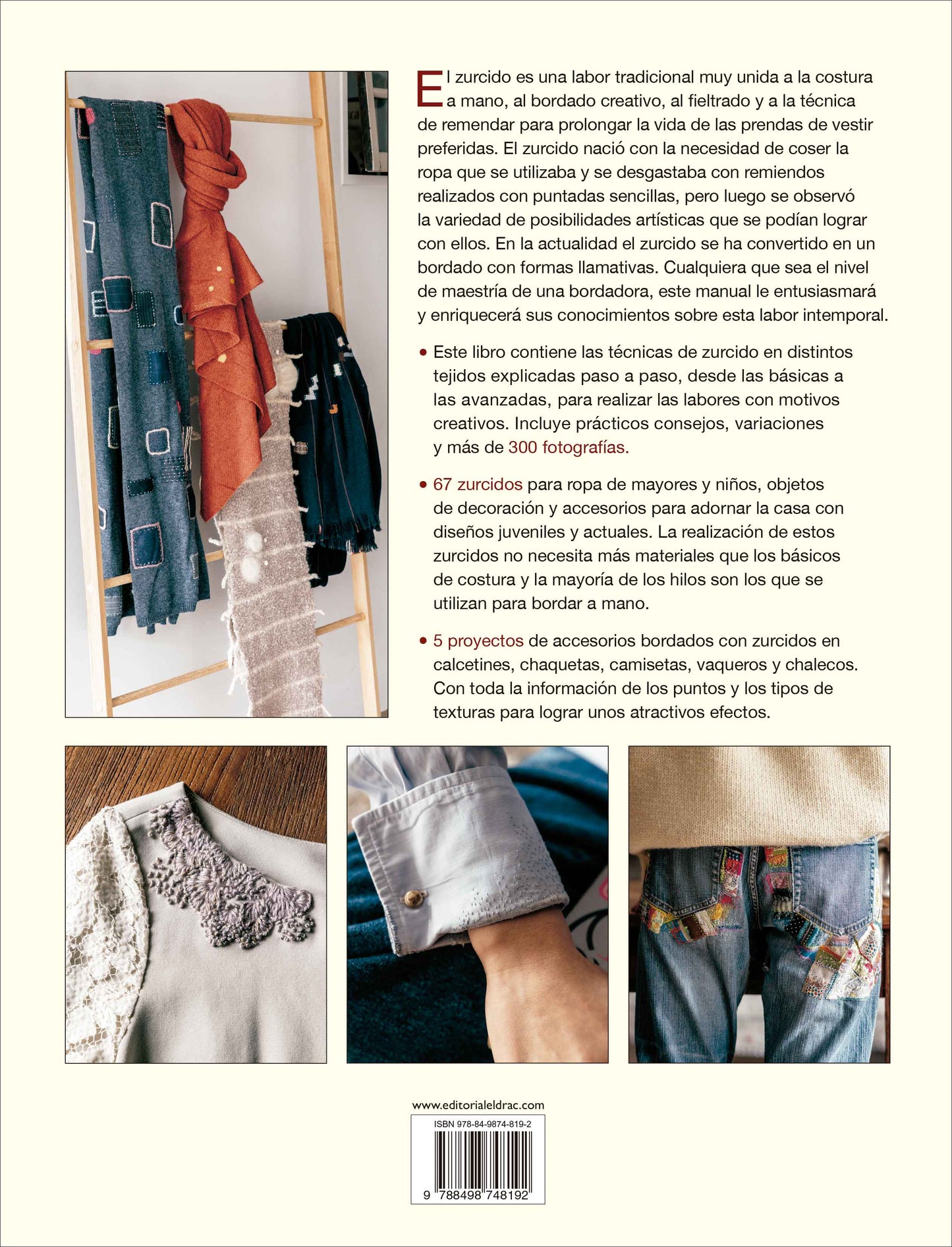 Libro de Zurcido con Diseños Actuales: 67 Proyectos de Zurcido Visible Paso a Paso