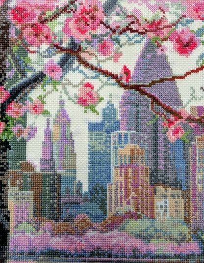 Kit de Punto de Cruz Aine "Blooming New York" - A1015