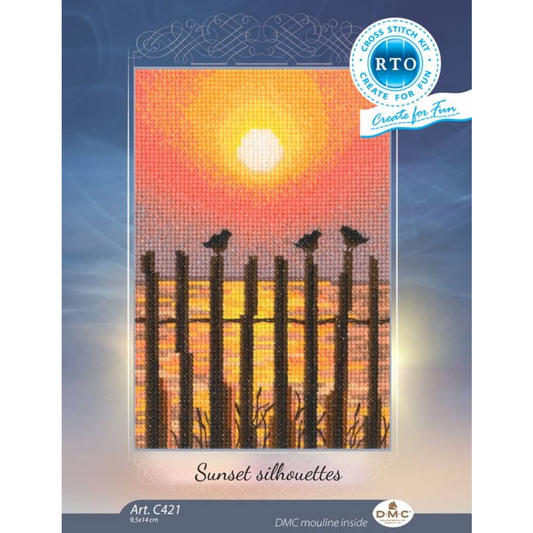 Kit de Punto de Cruz RTO "Siluetas al Atardecer" - C421