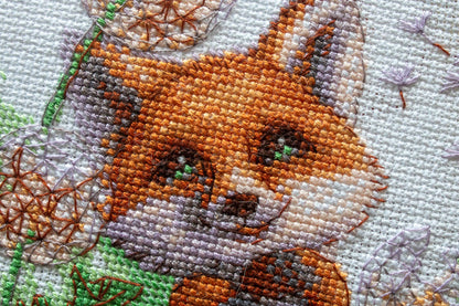 Kit de Punto de Cruz Aine "Zorro Diente de León" - A1022