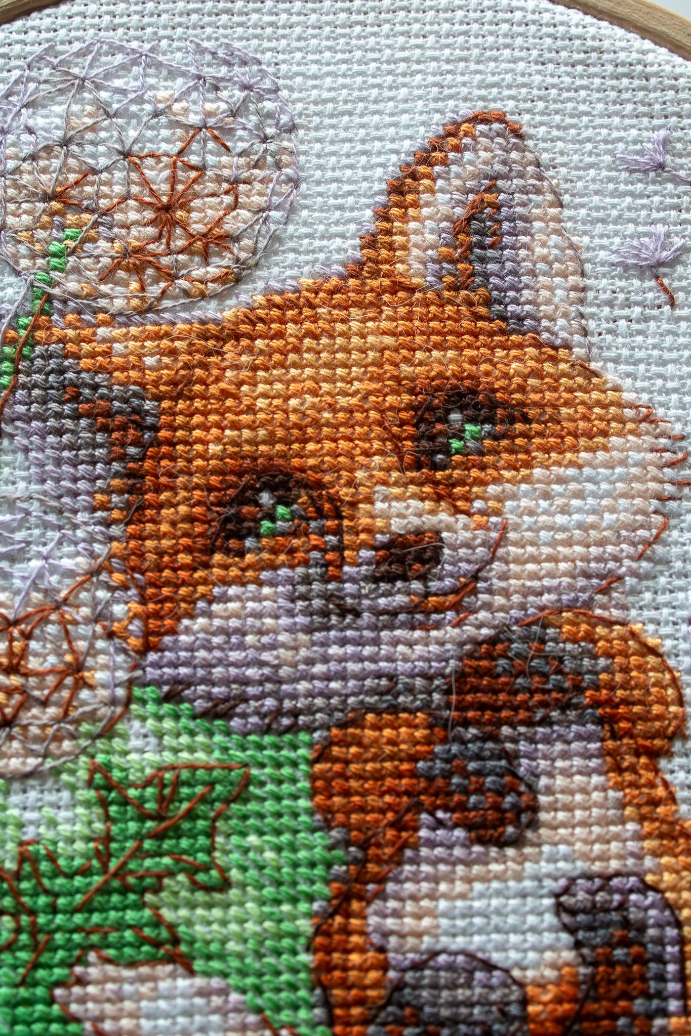 Kit de Punto de Cruz Aine "Zorro Diente de León" - A1022