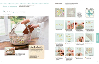 Libro de Iniciación al Patchwork: Curso con 36 Bloques y Más de 40 Proyectos Paso a Paso