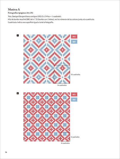 Libro de Bordado Bargello y Punto de Cruz: 44 Motivos Geométricos y 11 Accesorios con Diagramas en Color
