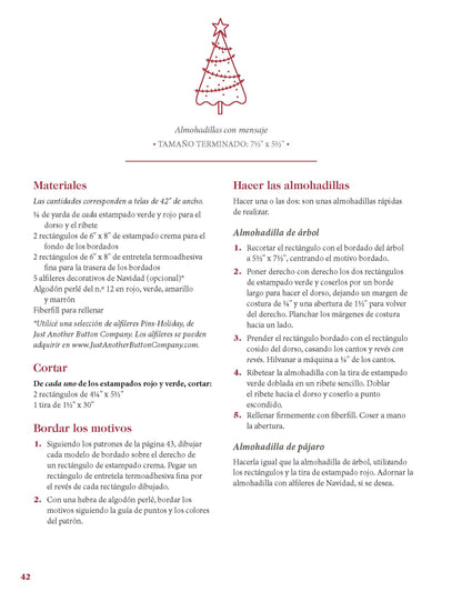 Libro de Patchwork y Bordado para Navidad: 13 Proyectos con Patrones para Decorar y Regalar