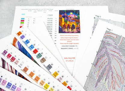 Kit de Punto de Cruz Letistitch "Reyes Magos" LI-62-00