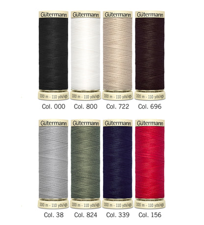 Gütermann Sew-All Thread Tin 100m - Nostalgia Box - 8 Basic Colors