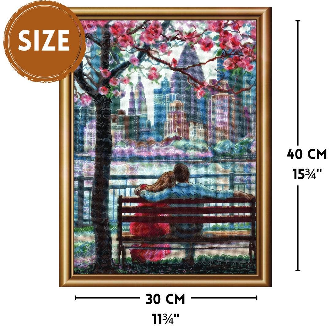 Kit de Punto de Cruz Aine "Blooming New York" - A1015