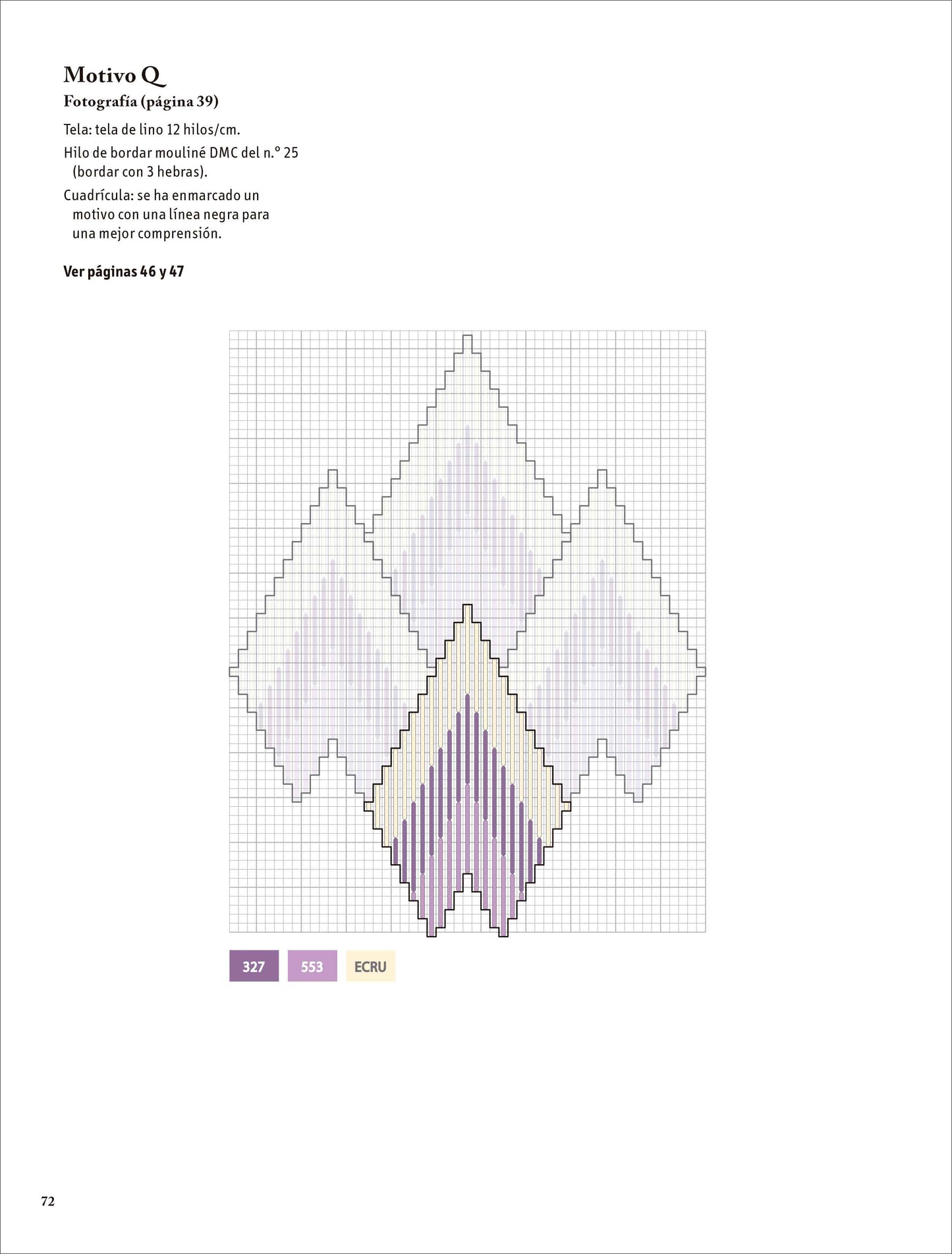 Libro de Bordado Bargello y Punto de Cruz: 44 Motivos Geométricos y 11 Accesorios con Diagramas en Color