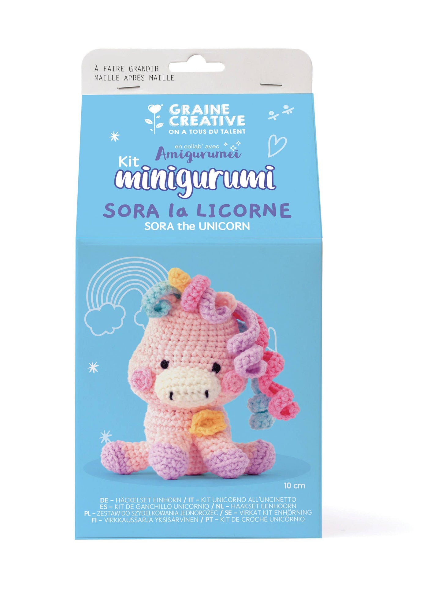 Kit de Amigurumi "Sora la Unicornio" - Graine Créative