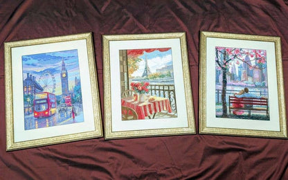Kit de Punto de Cruz Aine "Londres Lluvioso" - A1014