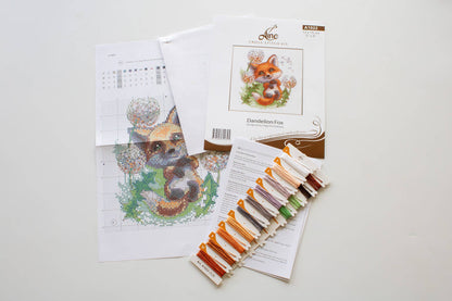 Kit de Punto de Cruz Aine "Zorro Diente de León" - A1022