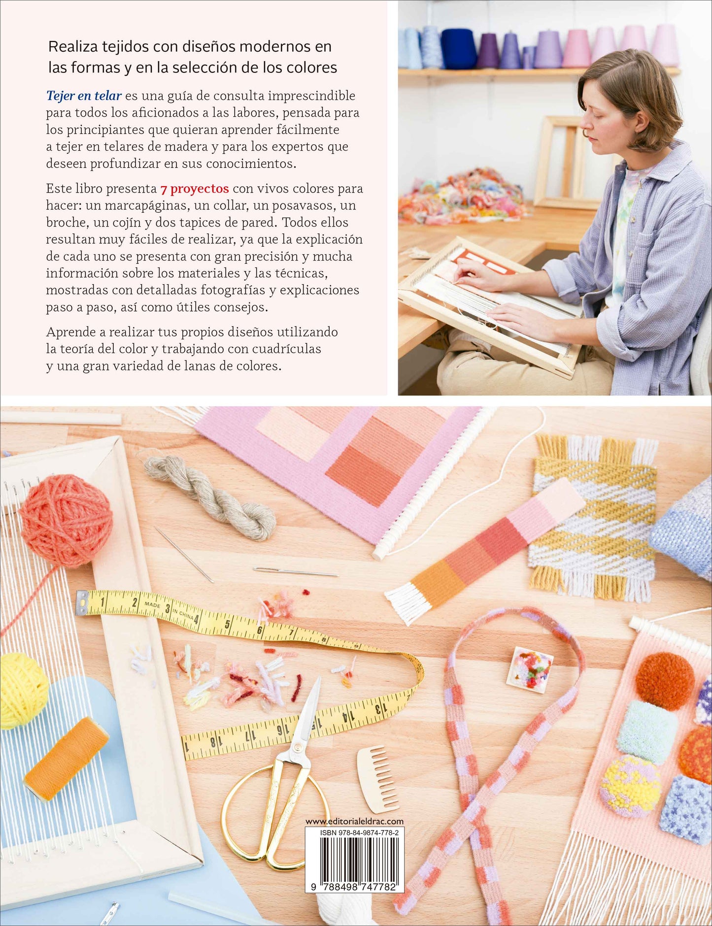 Libro para Aprender a Tejer en Telar: Guía Práctica con 7 Proyectos de Decoración y Complementos