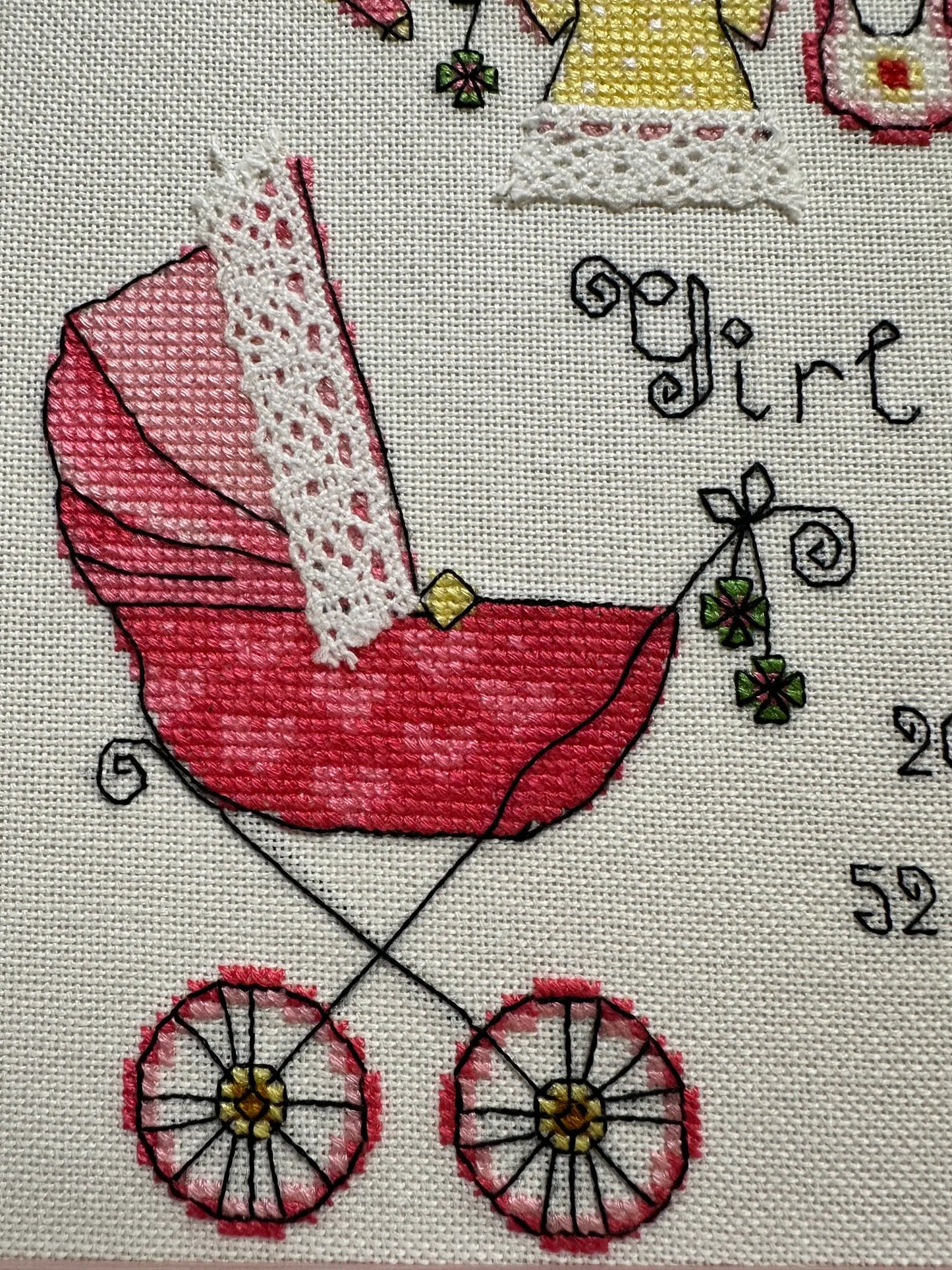 Kit de Punto de Cruz Riolis "¡Es una niña!" - 1417