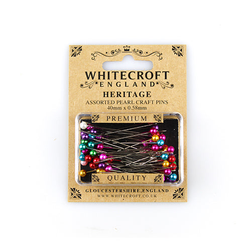 set de 80 alfileres de cabeza perlada multicolor heritage