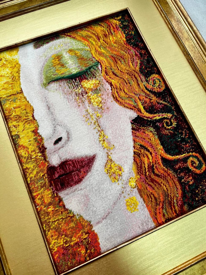 Kit de Punto de Cruz Riolis "Lágrimas Doradas de Klimt" - 2314