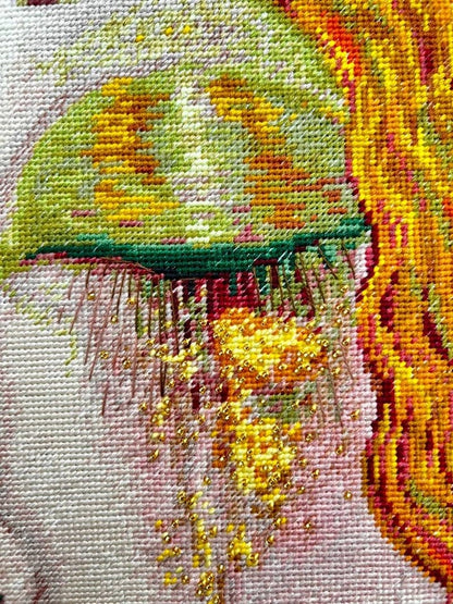 Kit de Punto de Cruz Riolis "Lágrimas Doradas de Klimt" - 2314