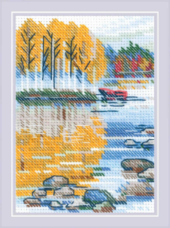 Kit de Punto de Cruz Riolis "Junto al lago" - 2328