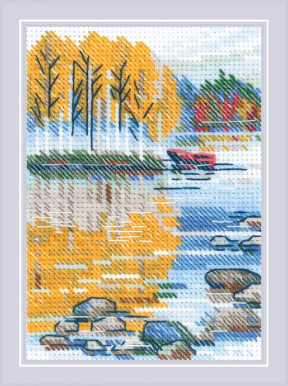 Kit de Punto de Cruz Riolis "Junto al lago" - 2328