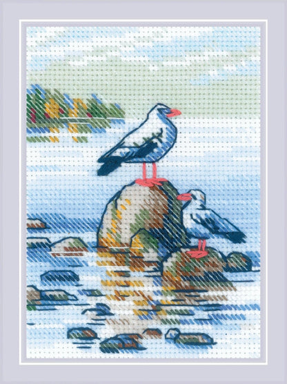 Kit de Punto de Cruz Riolis "Junto al lago" - 2328