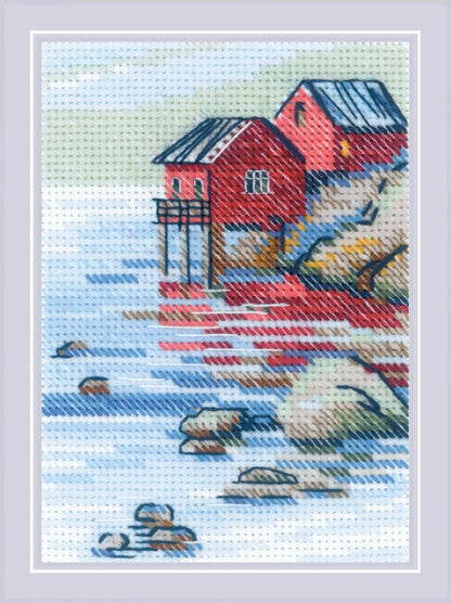 Kit de Punto de Cruz Riolis "Junto al lago" - 2328
