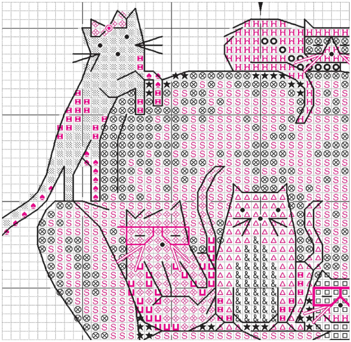 Kit de Punto de Cruz Dimensions - "Gatos Juguetones" 70-65222