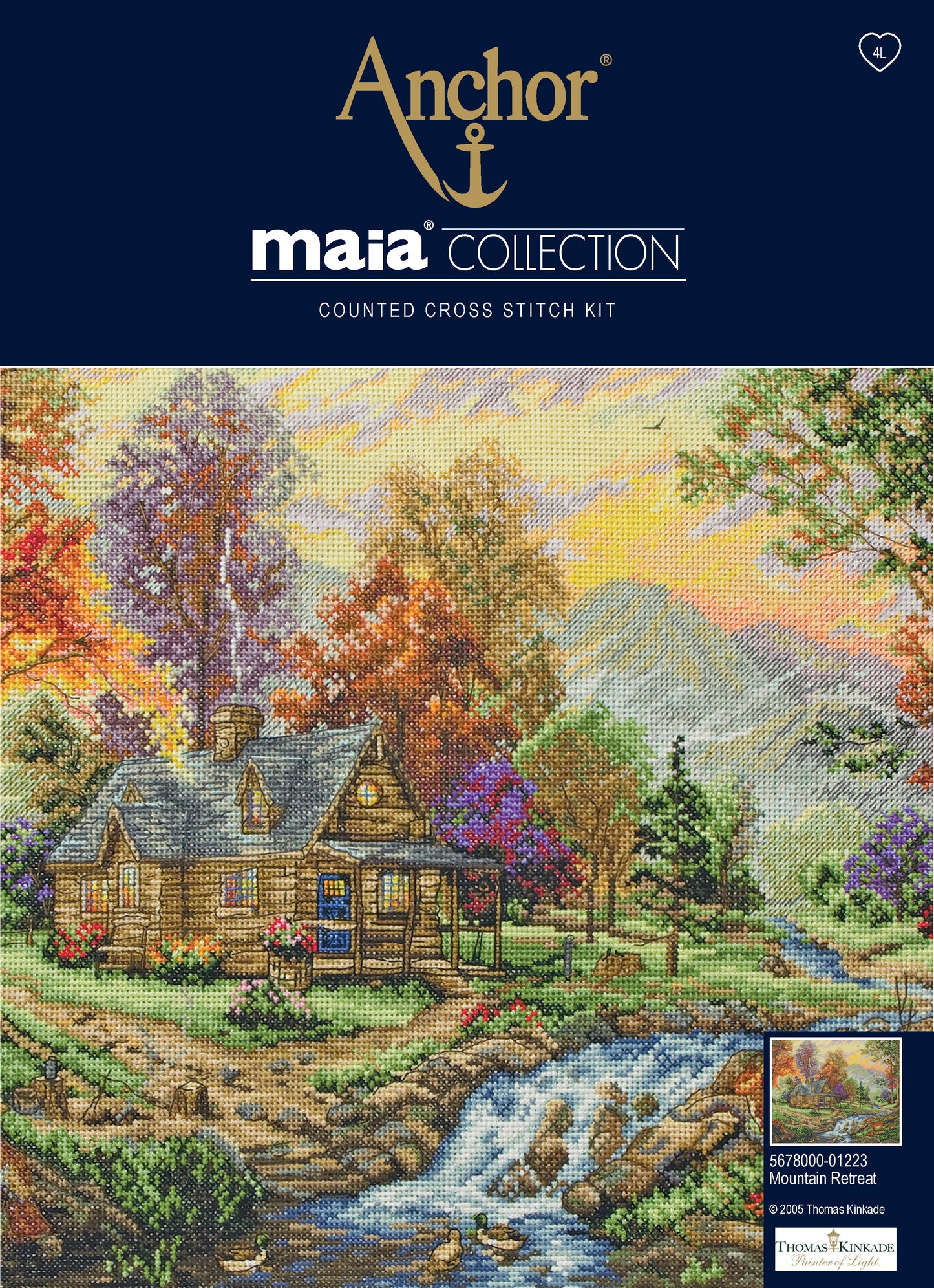 Kit de Punto de Cruz Anchor "Mountain Retreat" - Maia Collection