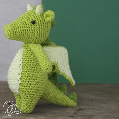 Dragón verde de crochet Hardicraft