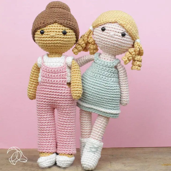 Adorables niñas de crochet de Hardicraft