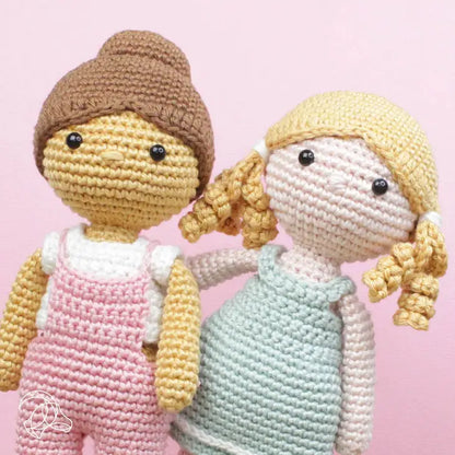Adorables niñas de crochet de Hardicraft
