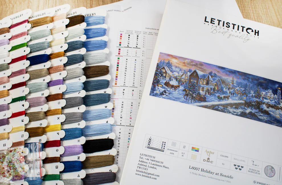 Kit de Punto de Cruz Letistitch "Holiday at Seaside" - L8007