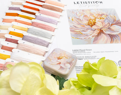 Kit de Punto de Cruz Letistitch "Gracia Floral" - L9956