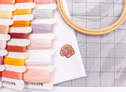 Kit de Punto de Cruz Letistitch "Gracia Floral" - L9956