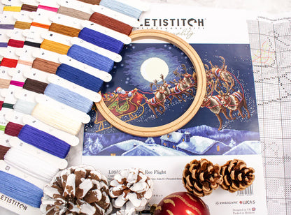 Kit de Punto de Cruz Letistitch "Vuelo de Nochebuena" - L9959