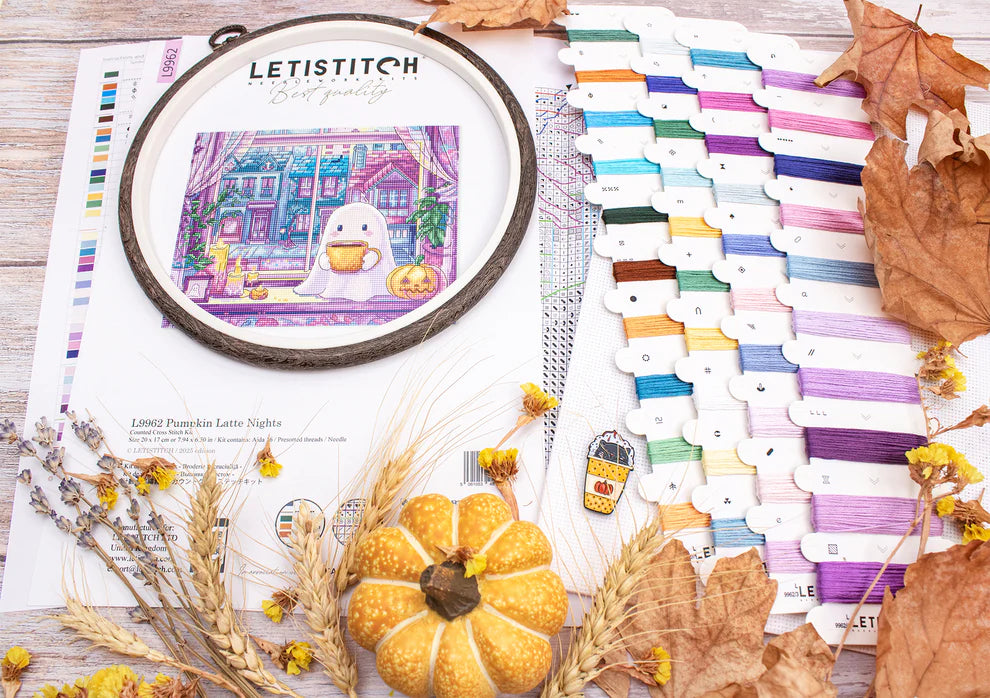 Kit de Punto de Cruz Letistitch "Calabaza Latte" - L9962