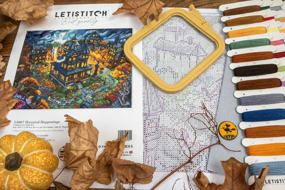 Kit de Punto de Cruz Letistitch "Haunted Happenings" - L9967